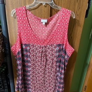 Plus size mixed material tank